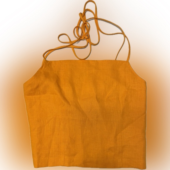 Mara Hoffman Mustard Linen Tank Top | Sz M - Picture 1 of 3